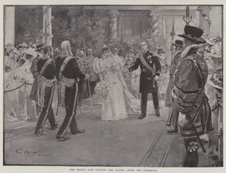 The Bridal Pair Leaving the Chapel After the Ceremony